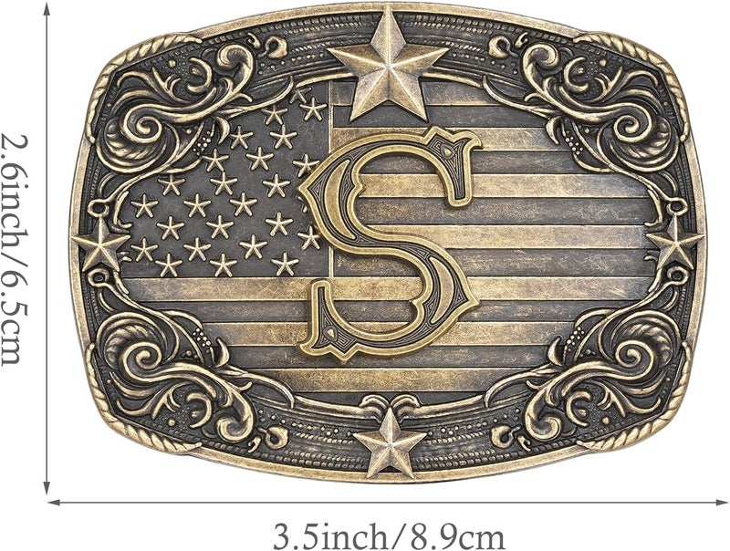 Flipslo Store Western Belt Buckle for Men Women Initial Letter A to Z Cowboy Belt Buckle Texas Buckle hebillas vaqueras para hombre - Image 2